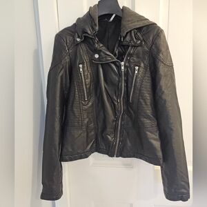 Free People Harriet Vegan Leather Biker Jacket Size 8
